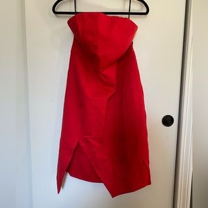 Lulu’s midi red dress with slit